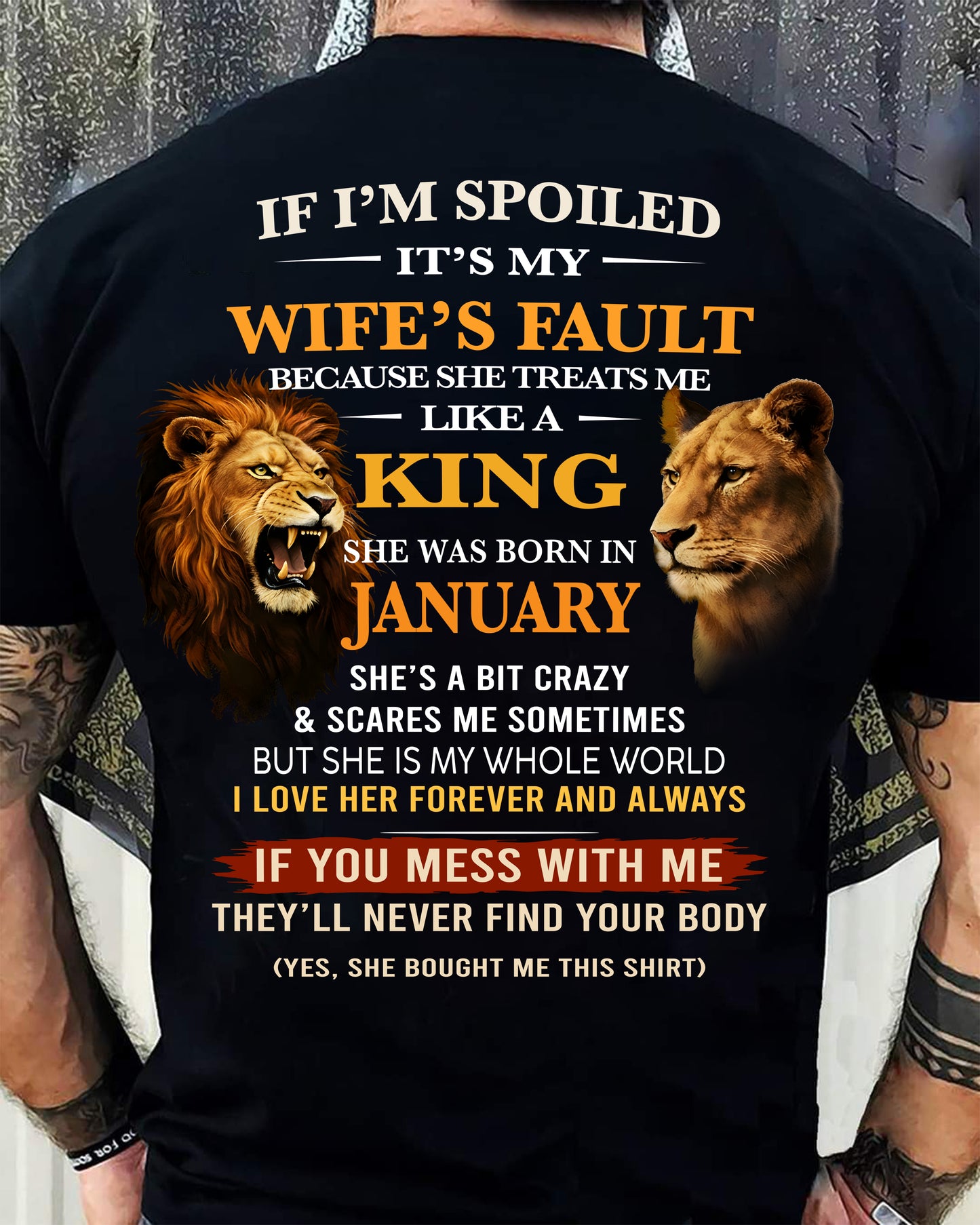 JANUARY - SPOILED HUSBAND - GIFT FROM WIFE - NTTD01 (SKU26T-01-60-01)