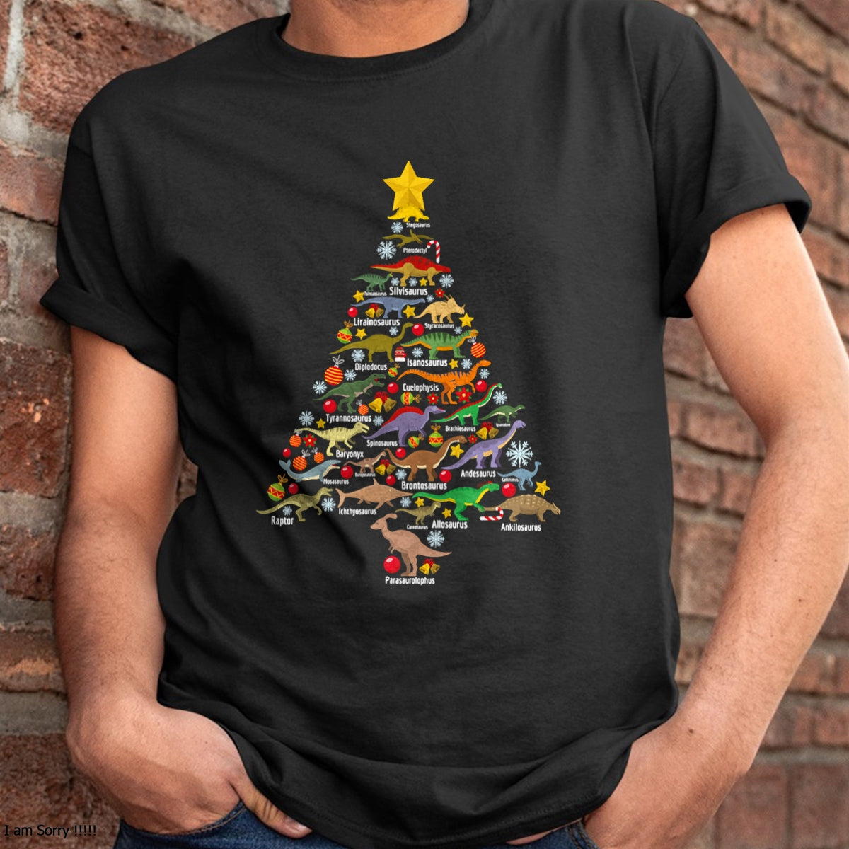 Dinosaur Christmas Tree Dino TRex Paleontologist Xmas Men T-Shirt - Christmas Unisex T-Shirt/Hoodie/Sweatshirt - HNDS00