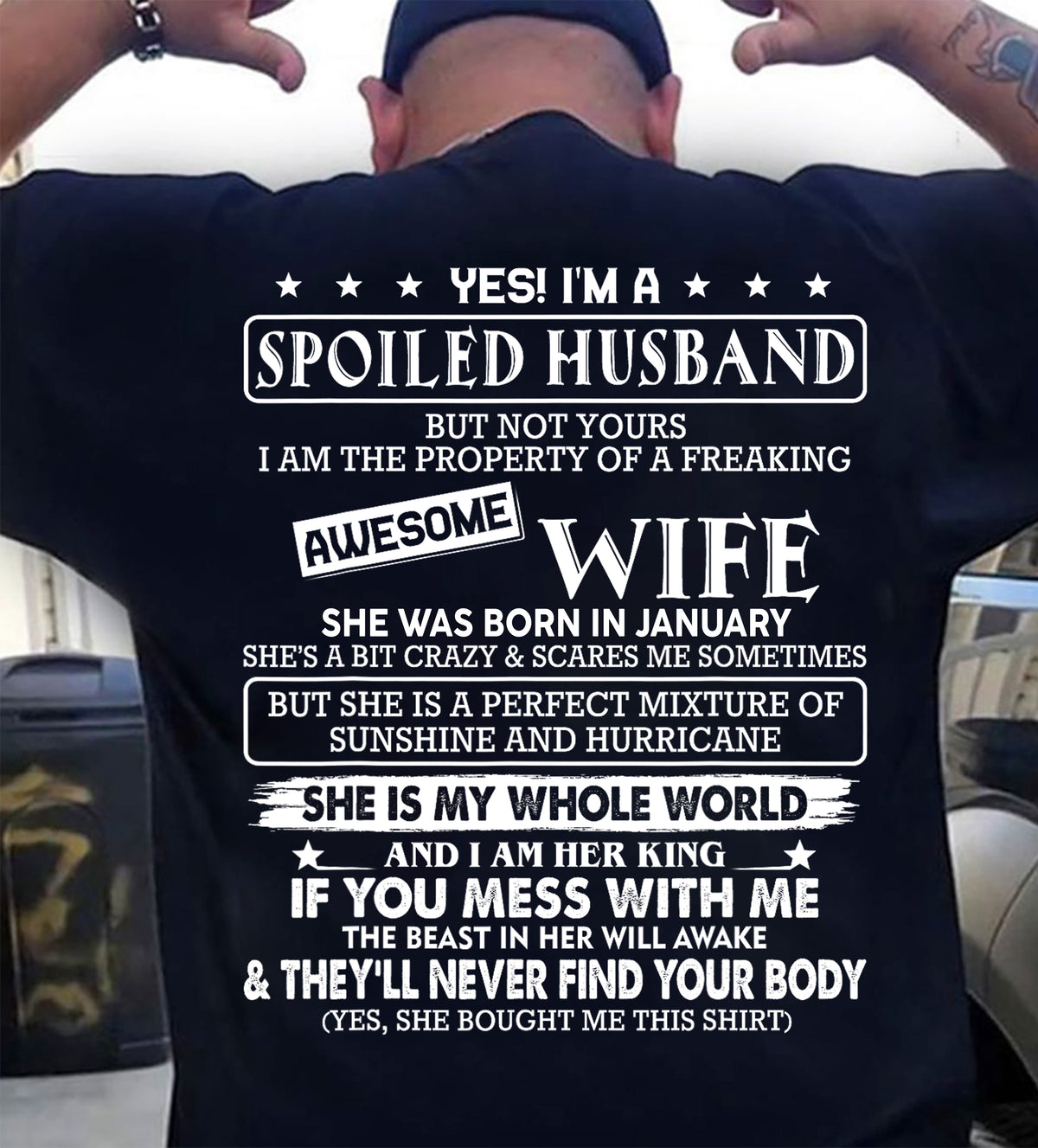 JANUARY - YES! I'M A SPOILED HUSBAND - GIFT FROM GIRLFRIEND/WIFE - NTTD01 (SKU2609-204-01)