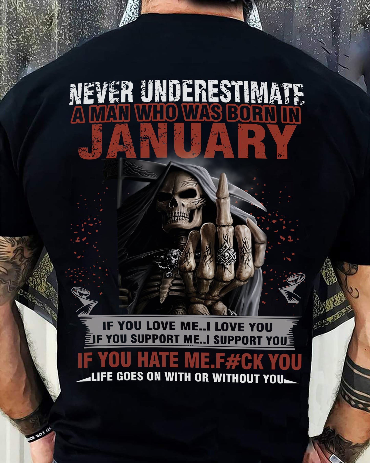 JANUARY - NEVER UNDERESTIMATE T-SHIRT - NTTD01 (SKU08-46-01)