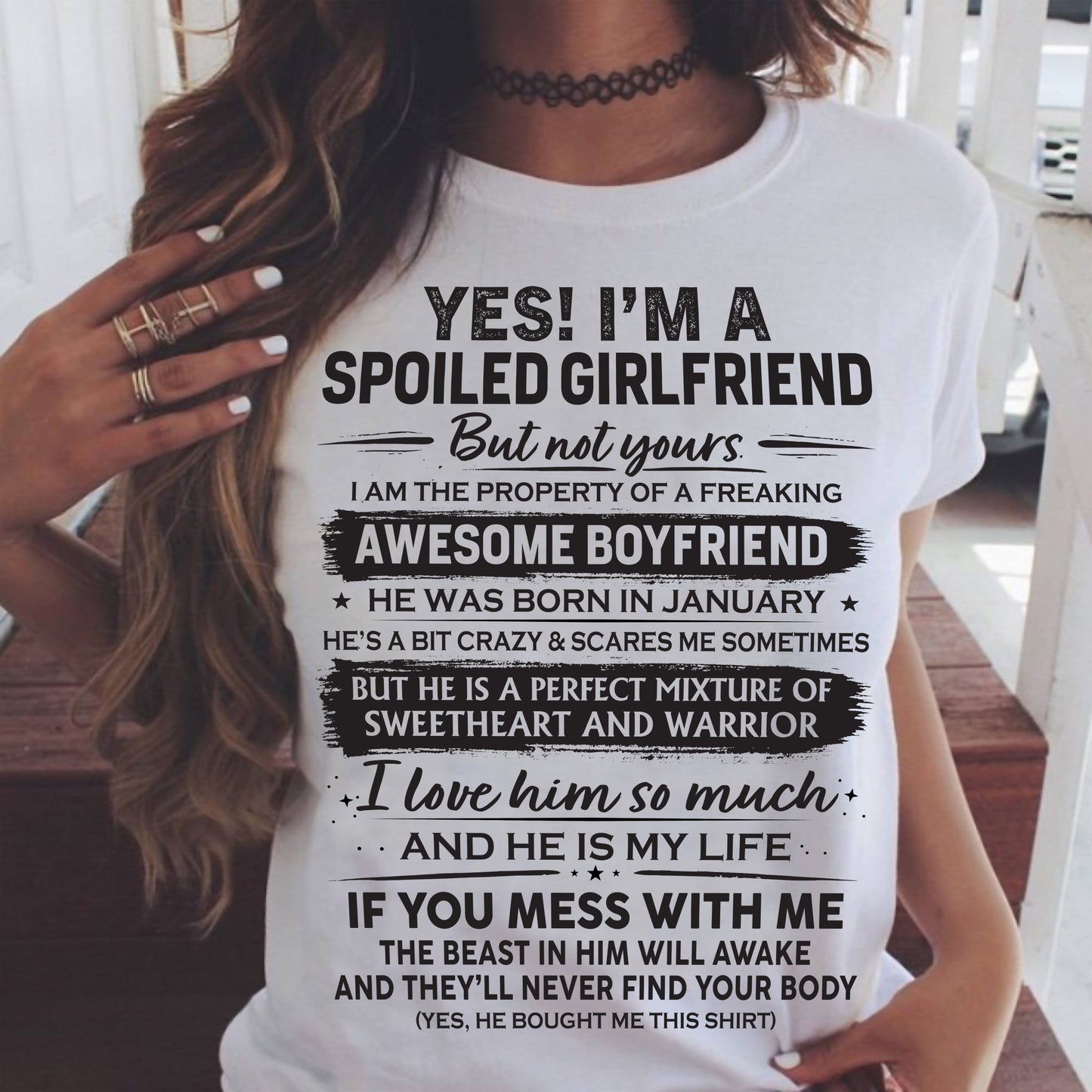 JANUARY - SPOILED GIRLFRIEND - GIFT FROM GIRLFRIEND/WIFE - NTTD01 (SKU26T-01284-01)