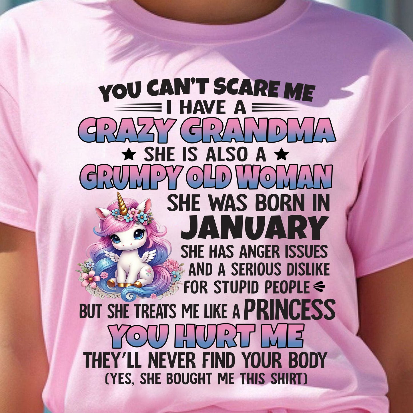 JANUARY - YOU CAN'T SCARE ME - GIFT FROM GRANDMA - NTTD01 (SKU09-106-01)