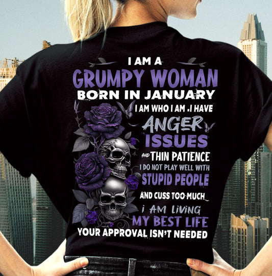 JANUARY - GRUMPY WOMAN - BIRTHDAY GIFT FOR WOMEN - NTTD01 (SKU10-08-01)