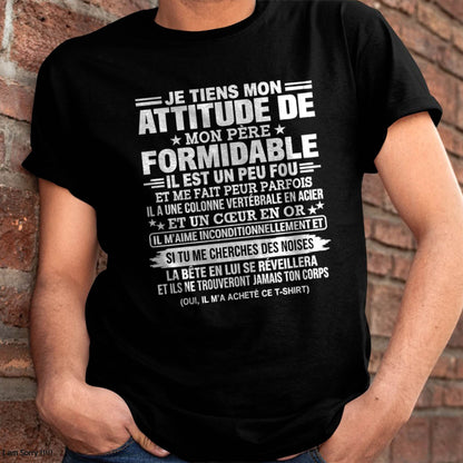 JE TIENS MON ATTITUDE DE MON PÈRE FORMIDABLE – Cadeau de Papa - NTTD00 (SKU2610-82)
