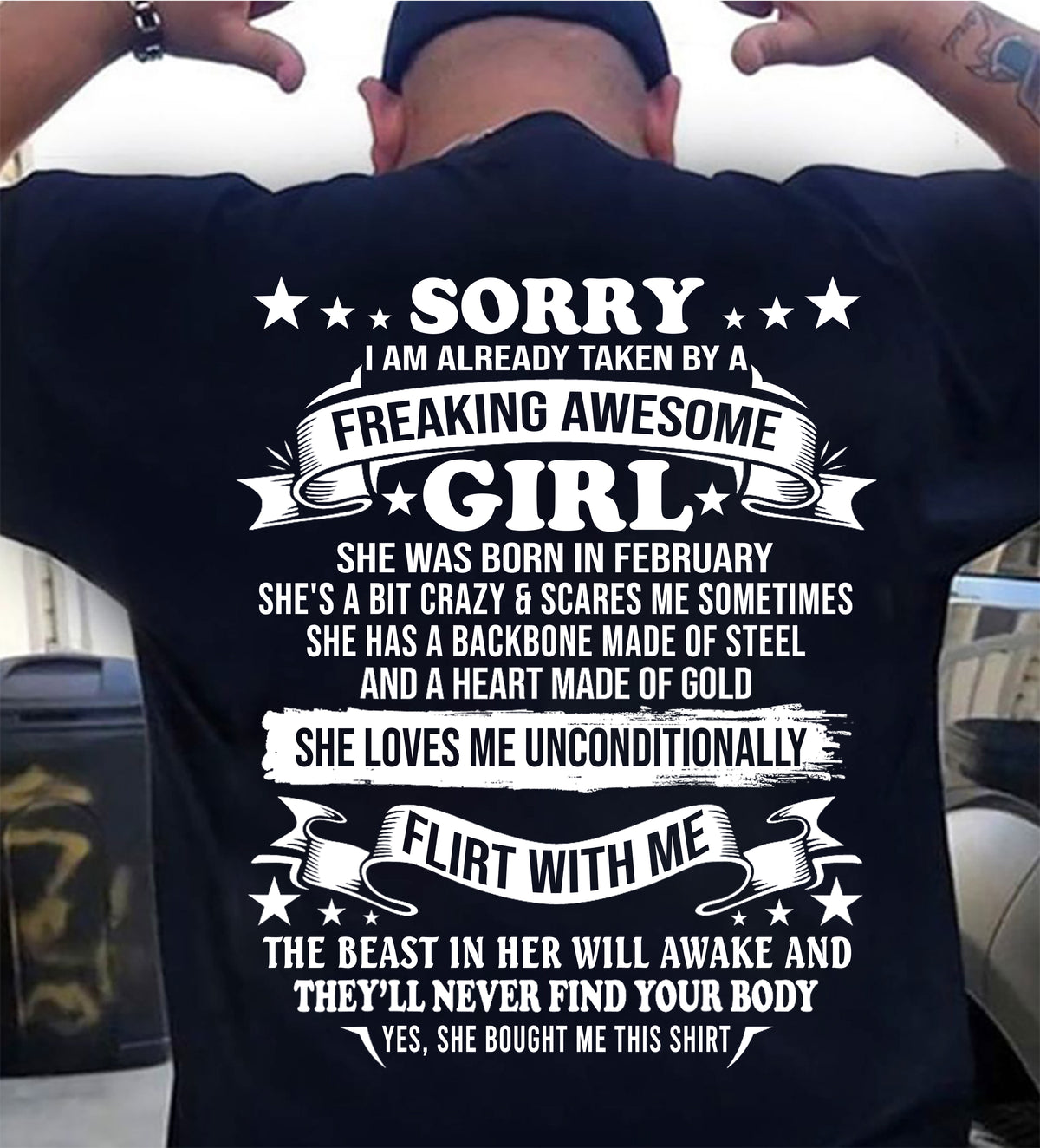 FEBRUARY - SORRY I'M ALREADY TAKEN BY A FREAKING AWESOME GIRL - GIFT FROM GIRLFRIEND/WIFE - NTTD02 (SKU2609-95-02)