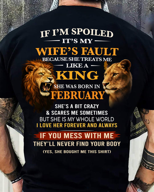 FEBRUARY - SPOILED HUSBAND - GIFT FROM WIFE - NTTD02 (SKU26T-01-60-02)