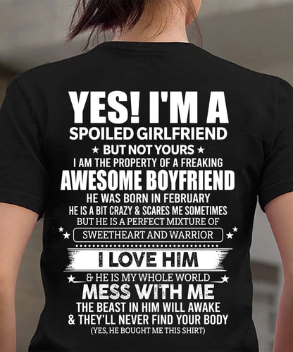 FEBRUARY - YES! I'M A SPOILED GIRLFRIEND - GIFT FROM BOYFRIEND/HUSBAND - NTTD02 (SKU2606-265-02)