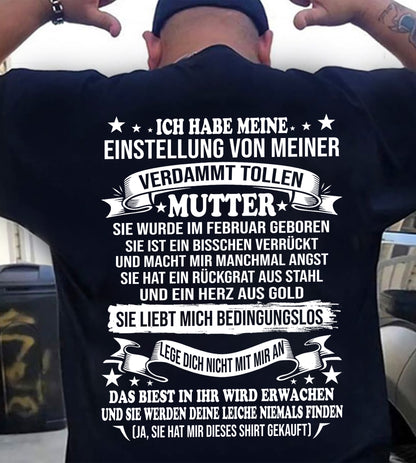 FEBRUAR - ICH HABE MEINE EINSTELLUNG VON MEINER VERDAMMT GROßARTIGEN MAMA – GESCHENK VON MAMA - NTTD02 (SKU2605-370-02)