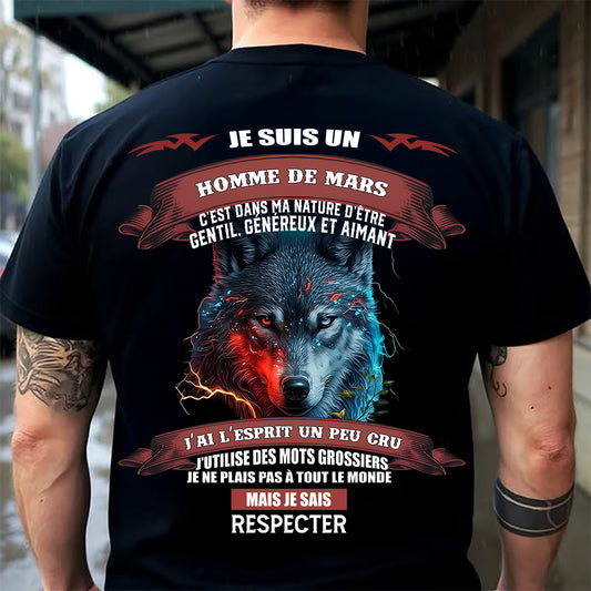 MARS - JE SAIS RESPECTER – T-SHIRT D’ANNIVERSAIRE POUR HOMME - frNTTD03 (SKU12-266-03)
