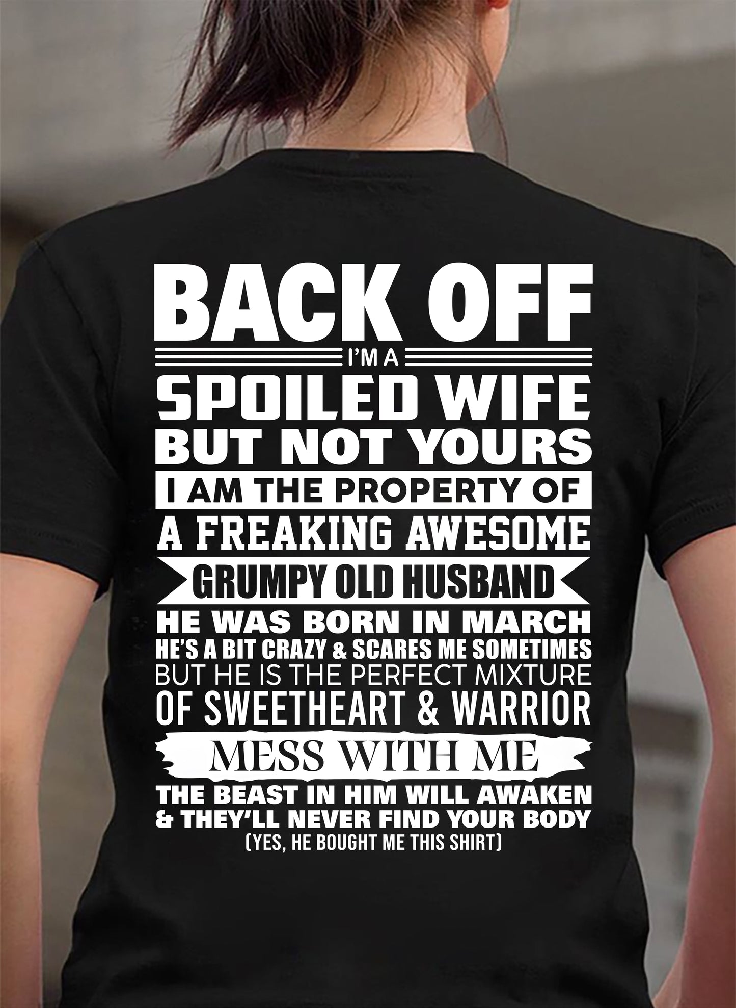 MARCH - BACK OFF! I'M A SPOILED WIFE - GIFT FROM HUSBAND - NTTD03 (SKU2604-322-03)
