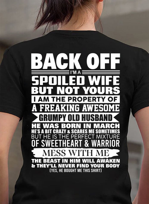 MARCH - BACK OFF! I'M A SPOILED WIFE - GIFT FROM HUSBAND - NTTD03 (SKU2604-322-03)