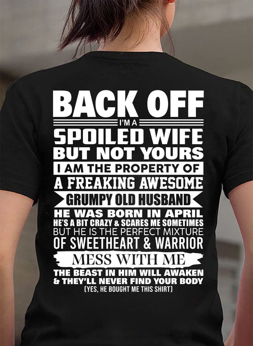 APRIL - BACK OFF! I'M A SPOILED WIFE - GIFT FROM HUSBAND - NTTD04 (SKU2604-322-04)