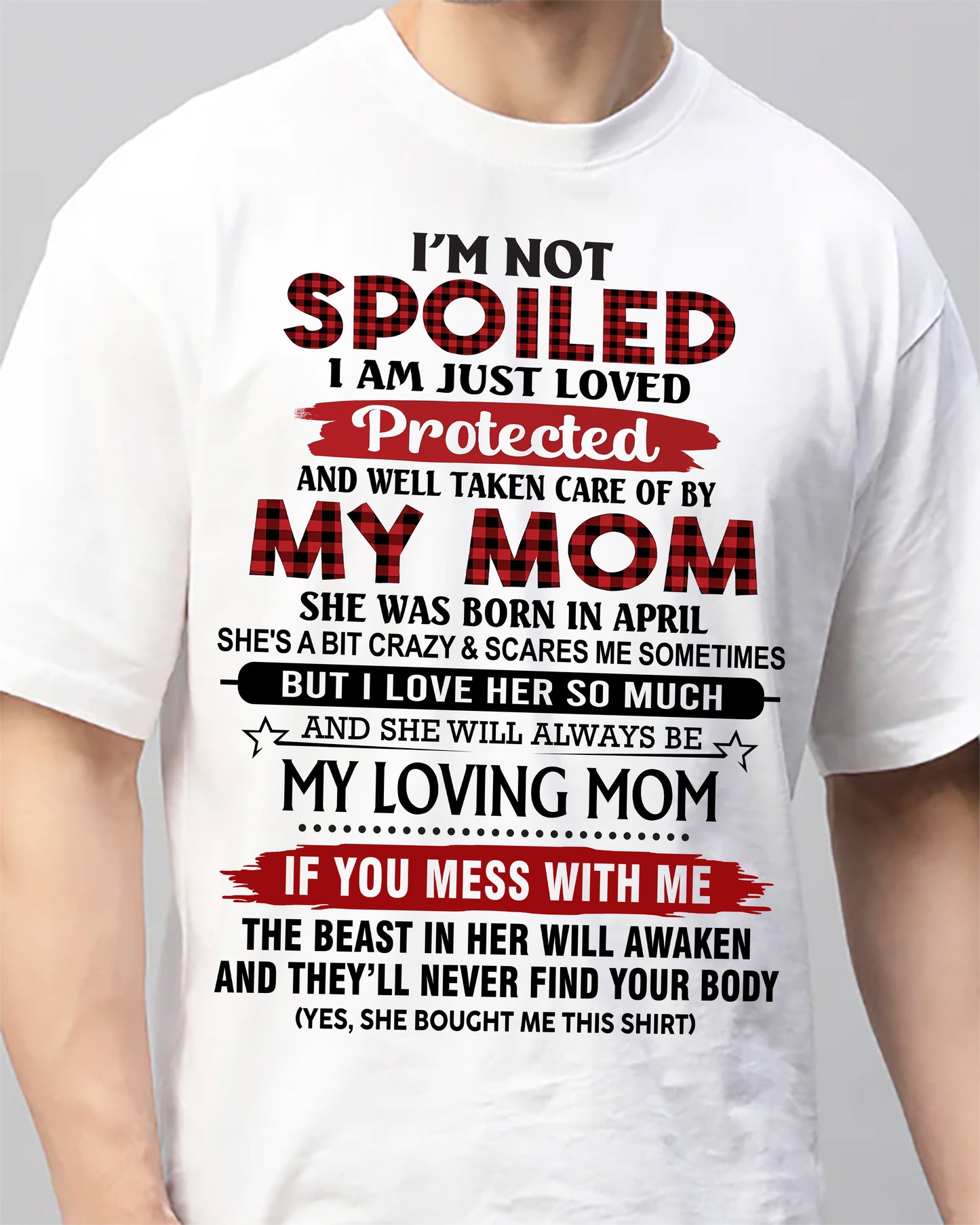 APRIL - PROTECTED BY MY MOM - PERFECT GIFT FOR YOUR CHILDREN - GIFT FROM MOM - NTTD04 (SKU2602-95-04)