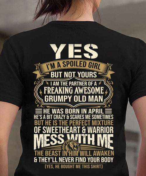 APRIL - YES ! I'M A SPOILED GIRL - GIFT FROM HUSBAND - NTTD04 (SKU2604-419-04)