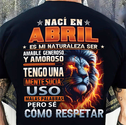 ABRIL - MENTE SUCIA PERO SÉ RESPETAR - REGALO DE CUMPLEAÑOS PARA HOMBRES - NTTD04sp (SKU10-68-04)