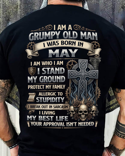 MAY - GRUMPY OLD MAN - BIRTHDAY T-SHIRT FOR MEN - NTTD05 (SKU2604-39-05)