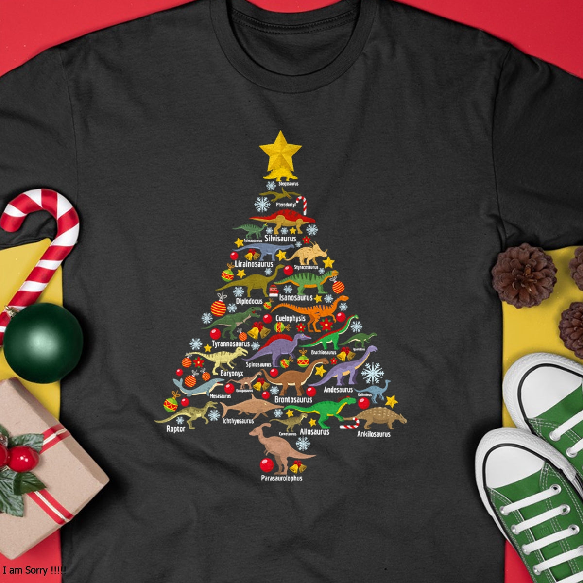 Dinosaur Christmas Tree Dino TRex Paleontologist Xmas Men T-Shirt - Christmas Unisex T-Shirt/Hoodie/Sweatshirt - HNDS00