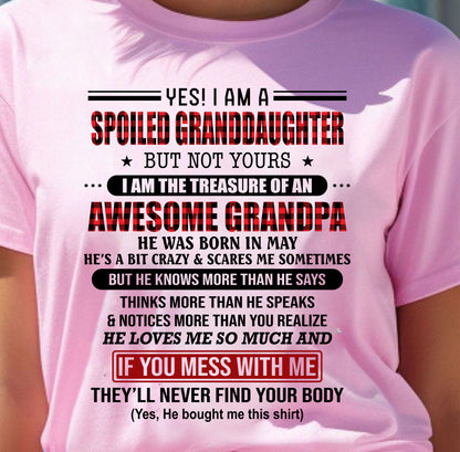MAY - YES! I'M A SPOILED GRANDDAUGHTER - GIFT FROM GRANDPA - NTTD05 (SKU26T-01317-05)