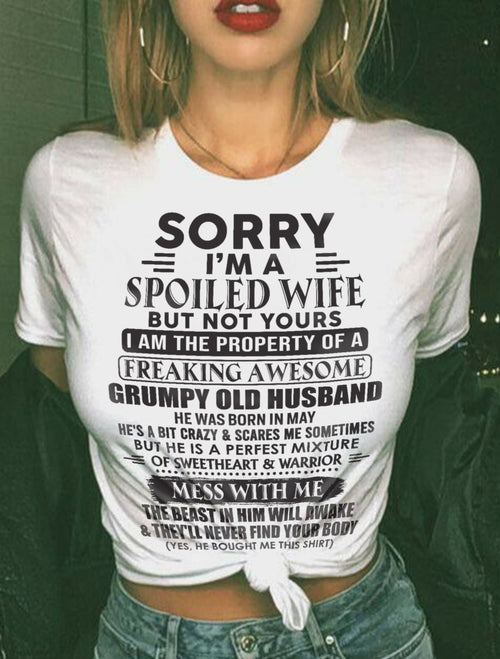 Spoiled Wife Shirt for Women – Gift from Husband NTTD05 (SKU04-08)