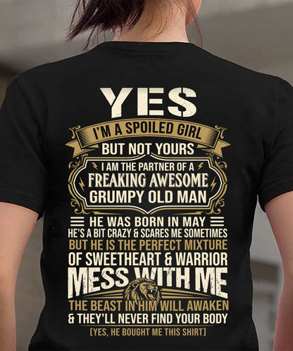 MAY - YES ! I'M A SPOILED GIRL - GIFT FROM HUSBAND - NTTD05 (SKU2604-419-05)