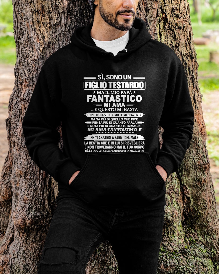 ITA00 - SÌ, SONO UN FIGLIO TESTARDO T-SHIRT – Regalo di Compleanno da un Papà  - nttd00 (SKU2606-89-00)