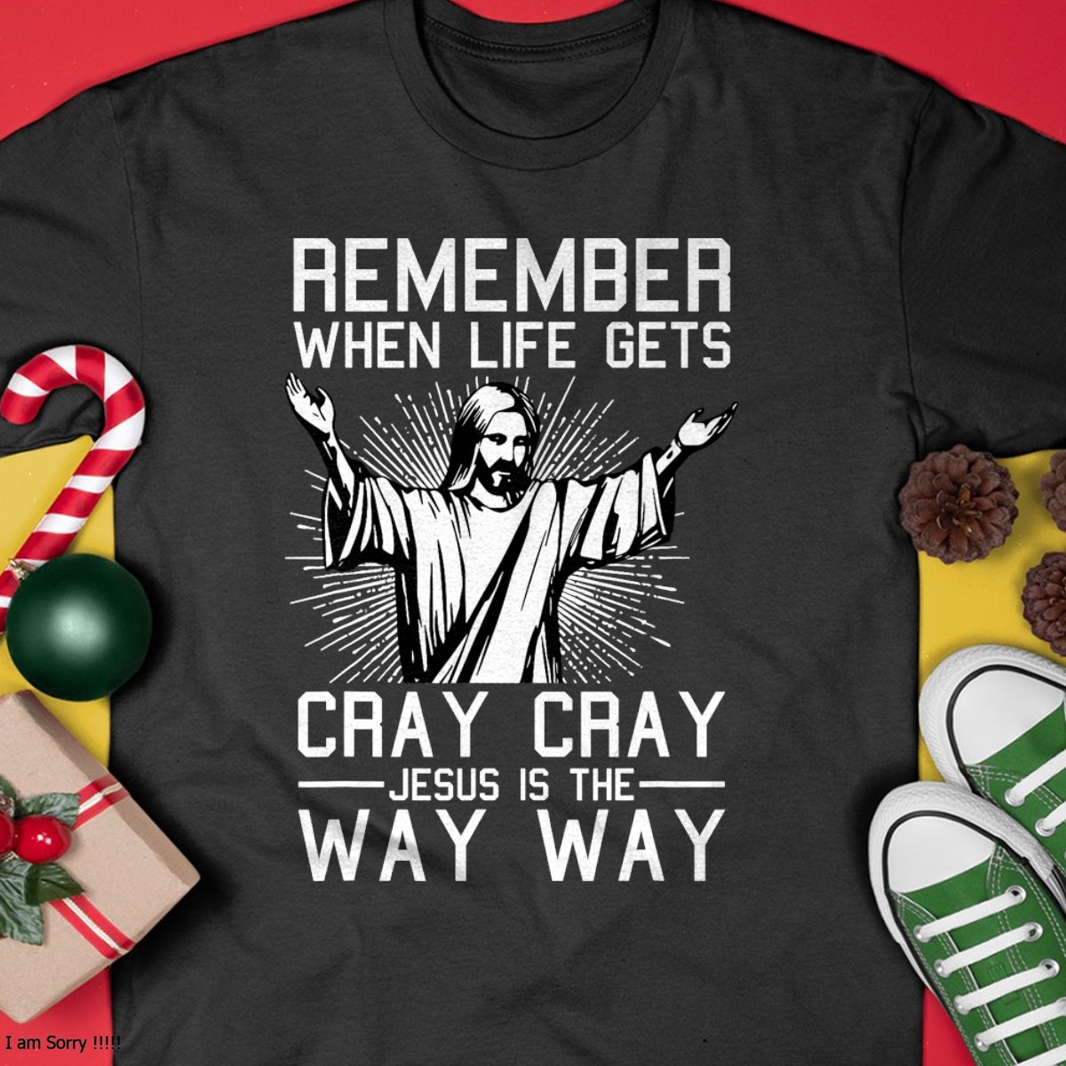 Jesus Is The Way Christmas Funny Faith Religious Christian T-Shirt - Christmas Unisex T-Shirt/Hoodie/Sweatshirt - HNDS00