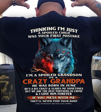 JUNE -  SPOILED GRANDSON - GIFT FROM GRANDPA - NTTD06 (SKU26T-01-43-06)