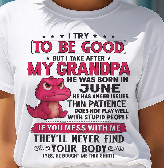 JUNE - TRY TO BE GOOD BUT TAKE AFTER MY GRANDPA - GIFT FROM GRANDPA - NTTD06 (SKU2604-304-06)