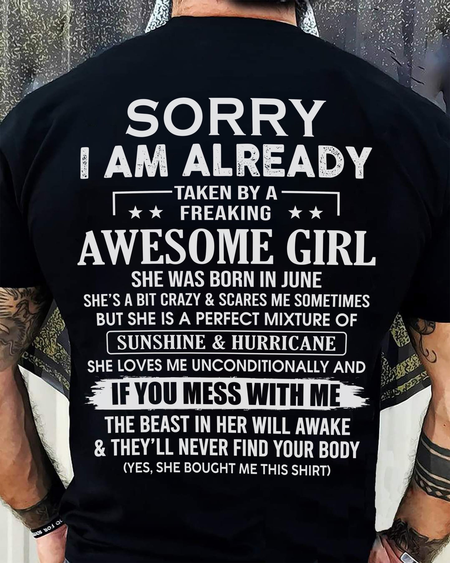 JUNE - TAKEN BY AWESOME GIRL - GIFT FOR BOYFRIEND/HUSBAND - NTTD06 (SKU08-32-06)