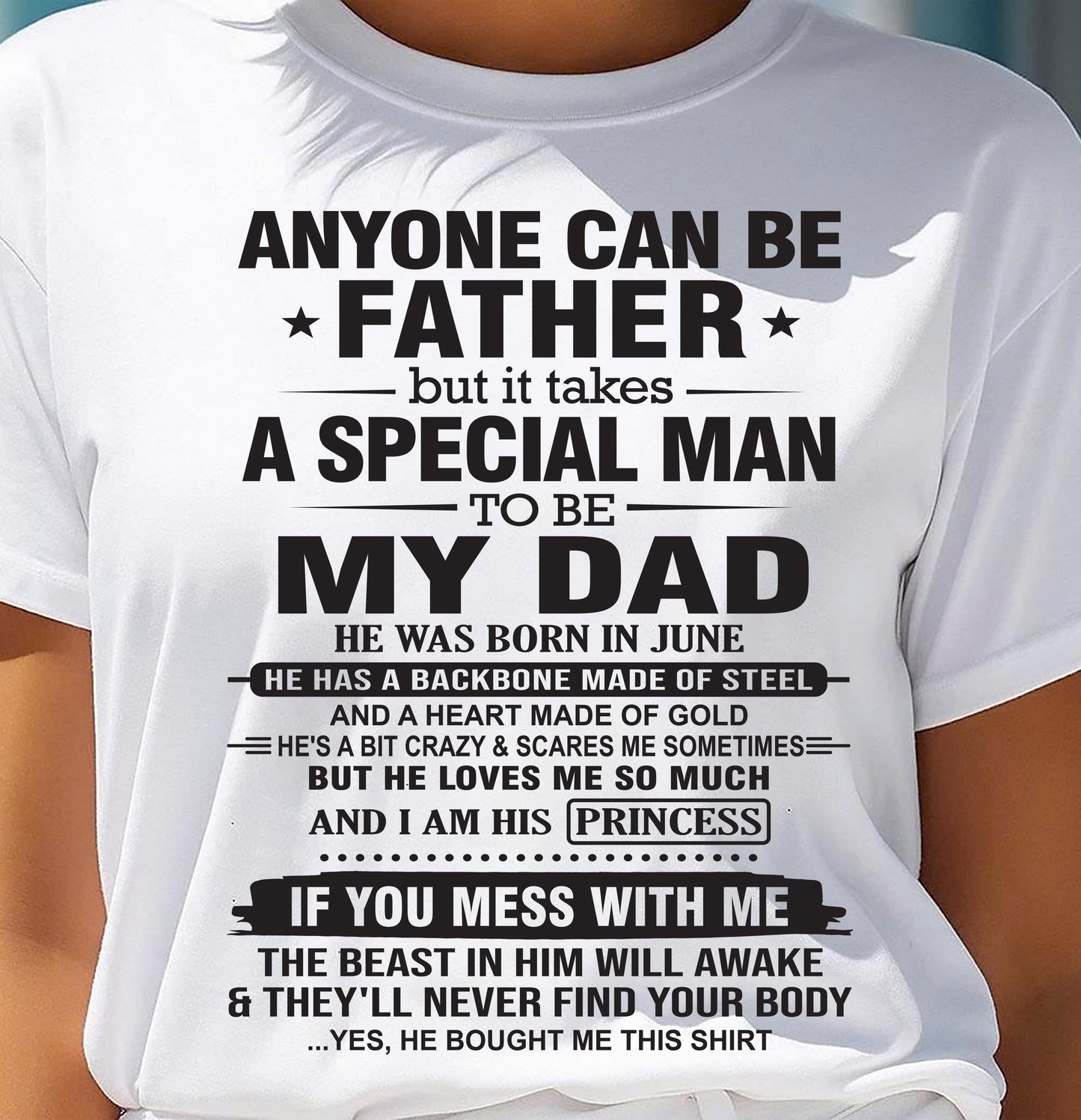 JUNE - TO MY DAUGHTER -SPECIAL DAD - GIFT FROM DAD - NTTD06 (SKU11-145-06)