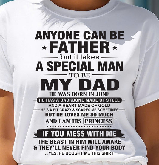 JUNE - TO MY DAUGHTER -SPECIAL DAD - GIFT FROM DAD - NTTD06 (SKU11-145-06)