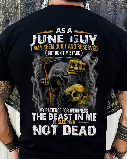 JUNE - THE BEAST IN ME IS SLEEPING - BIRTHDAY T-SHIRT FOR MEN - NTTD06 (SKU08-82-06)