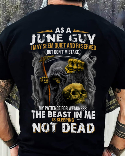 JUNE - THE BEAST IN ME IS SLEEPING - BIRTHDAY T-SHIRT FOR MEN - NTTD06 (SKU08-82-06)