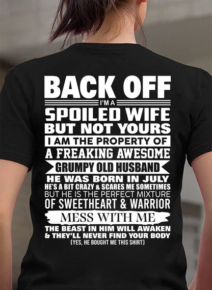 JULY - BACK OFF! I'M A SPOILED WIFE - GIFT FROM HUSBAND - NTTD07 (SKU2604-322-07)