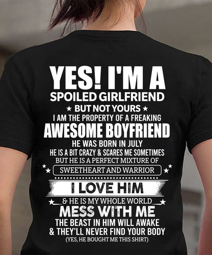 JULY - YES! I'M A SPOILED GIRLFRIEND - GIFT FROM BOYFRIEND/HUSBAND - NTTD07 (SKU2606-265-07)