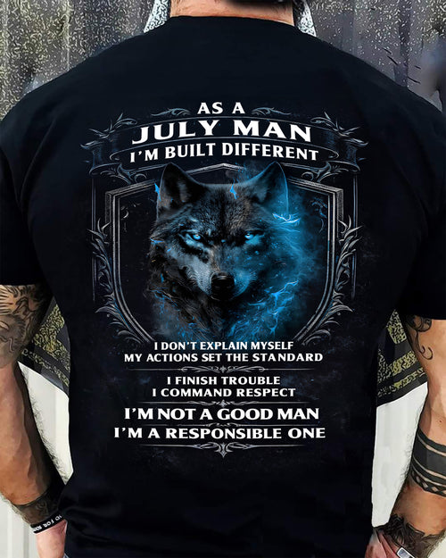 JULY - BUILT DIFFERENT - BIRTHDAY T-SHIRT FOR MEN - NTTD07 (SKU12-301-07)