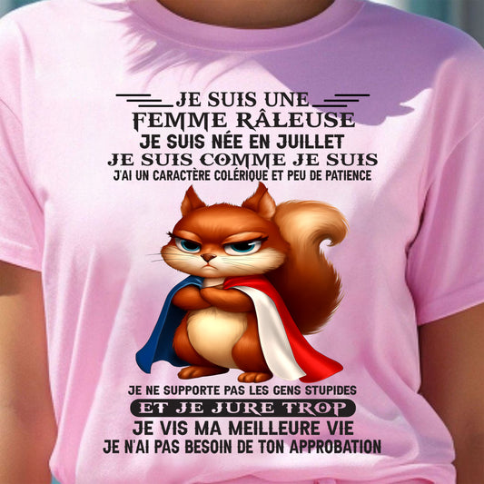 JUILLET - FEMME GRINCHEUSE - CADEAU D’ANNIVERSAIRE POUR FEMME - NTTD07fr (SKU09-87-07)