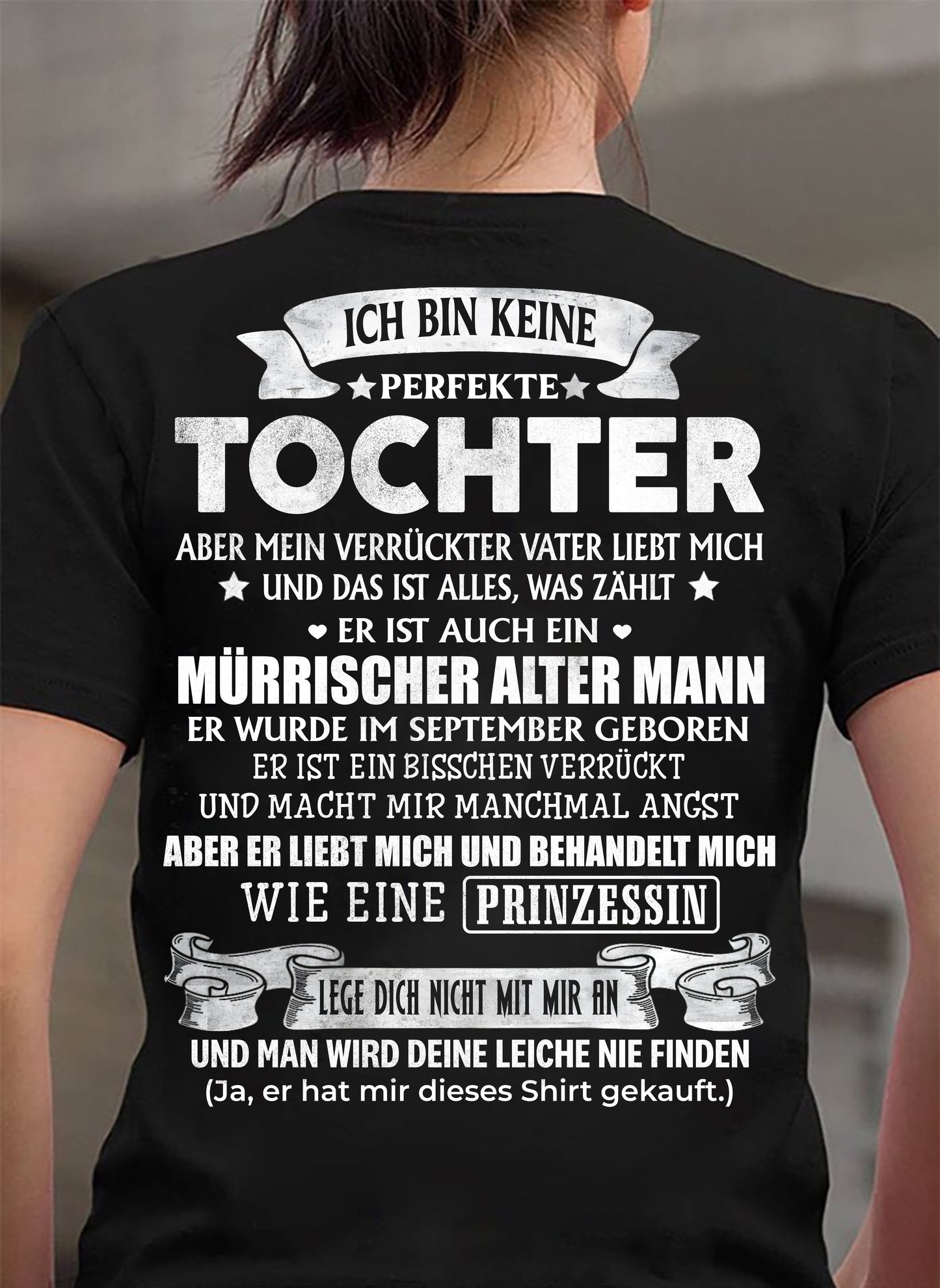 SEPTEMBER - ICH BIN KEINE PERFEKTE TOCHTER ABER MEIN VERRÜCKTER VATER LIEBT MICH – GESCHENK VON PAPA - NTTD09 (SKU2606-74-09)