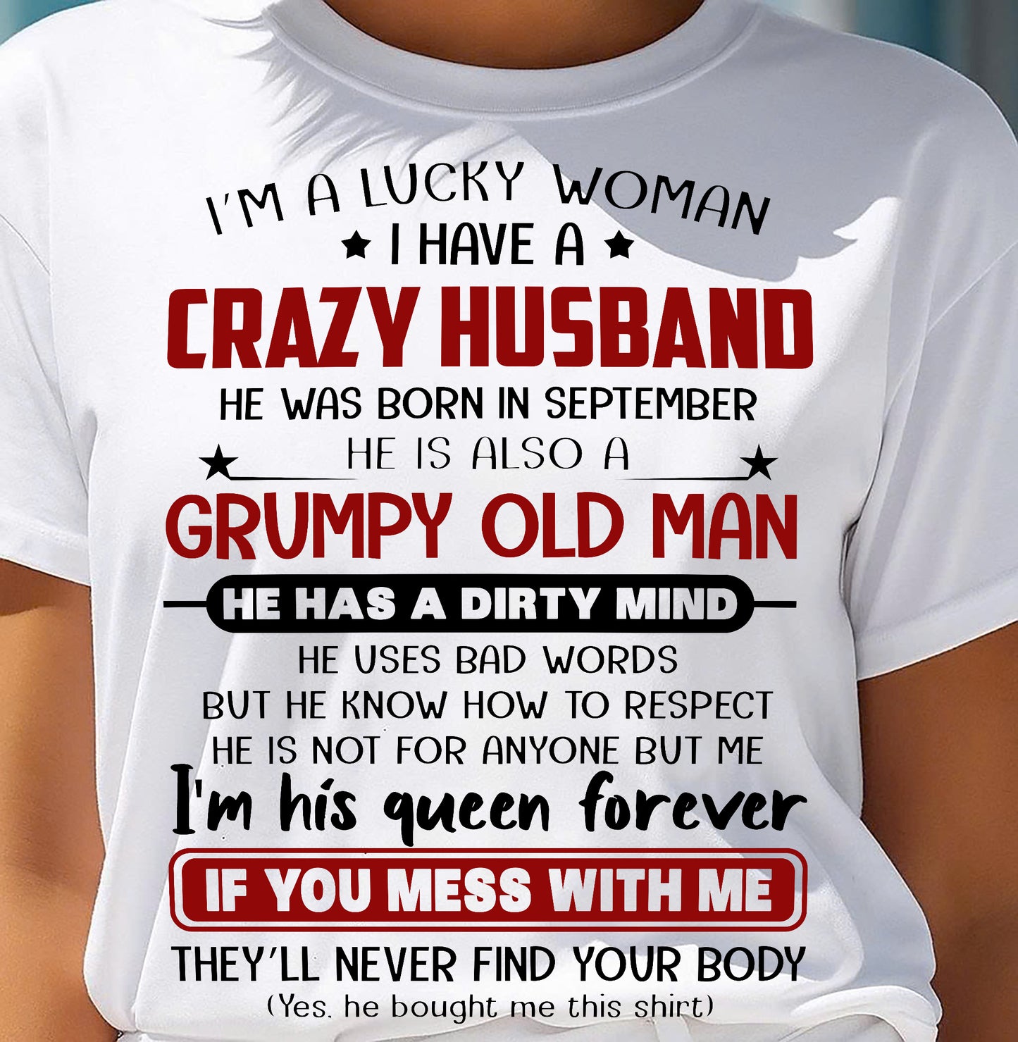 SEPTEMBER - TO MY WIFE - I'M A LUCKY WOMAN - GIFT FROM HUSBAND - NTTD09 (SKU12-282-09)