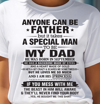 SEPTEMBER - TO MY DAUGHTER - SPECIAL DAD - GIFT FROM DAD - NTTD09 (SKU11-145-09)