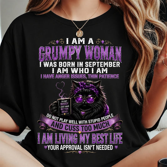 SEPTEMBER - I AM WHO I AM - BIRTHDAY T-SHIRT FOR WOMEN - NTTD09 (SKU2607-280-09)