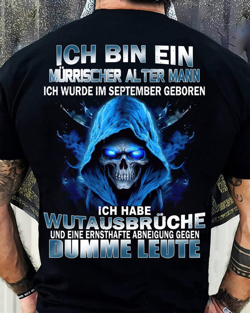 SEPTEMBER - MÜRRISCHER ALTER MANN – GEBURTSTAGS-T-SHIRT FÜR MÄNNER - NTTD09 (SKU2605-360-09)