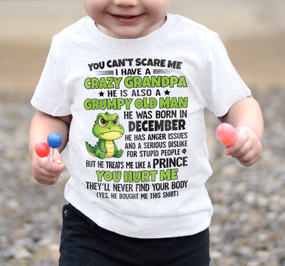 YOU CAN’T SCARE ME - GIFT FOR GRANDSON AND GRANDDAUGHTER FROM GRANDPA - NTTD12 (SKU09-121-12)