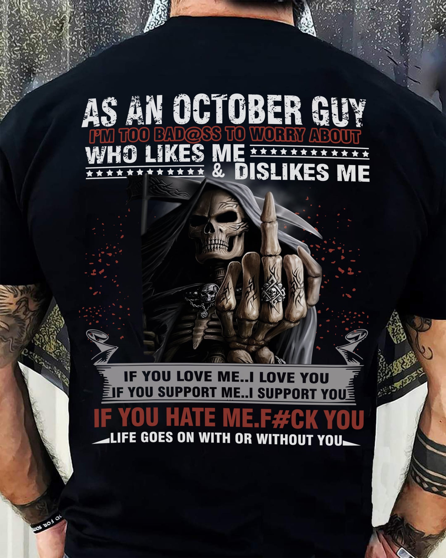 BADASS OCTOBER GUY SKULL SHIRT - NTTD10 (SKU08-11-10)