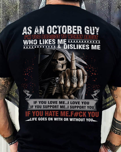 BADASS OCTOBER GUY SKULL SHIRT - NTTD10 (SKU08-11-10)