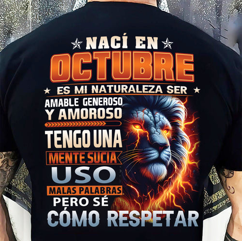 OCTUBRE - MENTE SUCIA PERO SÉ RESPETAR - REGALO DE CUMPLEAÑOS PARA HOMBRES - NTTD10sp (SKU10-68-10)
