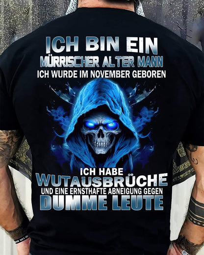 NOVEMBER - MÜRRISCHER ALTER MANN – GEBURTSTAGS-T-SHIRT FÜR MÄNNER - NTTD11 (SKU2605-360-11)