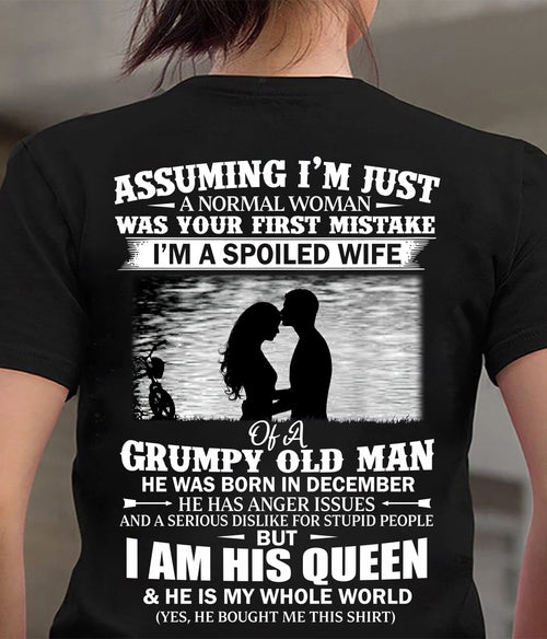 DECEMBER - ASSUMING I’M JUST A NORMAL WOMAN WAS YOUR FIRST MISTAKE - GIFT FROM HUSBAND - NTTD12 (SKU2605-127-12)