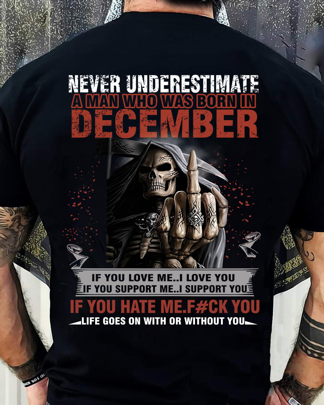 DECEMBER - NEVER UNDERESTIMATE T-SHIRT - NTTD12 (SKU08-46-12)