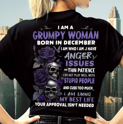 DECEMBER - GRUMPY WOMAN - BIRTHDAY GIFT FOR WOMEN - NTTD12 (SKU10-08-12)